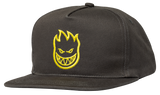 Spitfire - Bighead Snapback Hat | Charcoal Yellow