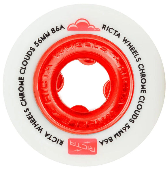 Ricta - Chrome Clouds 56mm 86a Wheels | Red