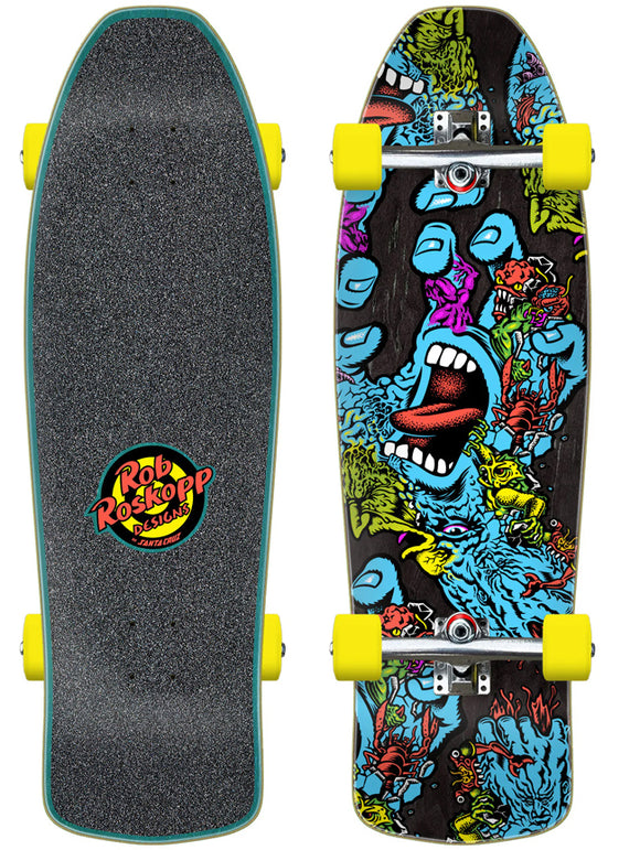 Santa Cruz - Screaming Hand Check Surf Skate Carver Cruzer 9.8