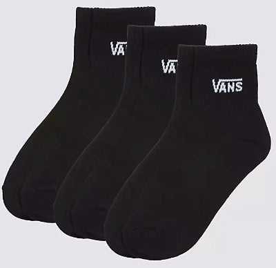 Vans - Classic Half Crew 3-Pack Socks | Black