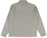 Welcome - Crowned Printed Oxford L/S Shirt | White Black Striped