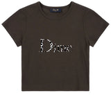 Dime - Classic Dalmatians Crop Tee | Vintage Black