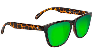 Glassy - Deric Sunglasses | Tortoise / Green Mirror