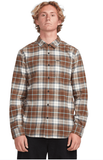 Volcom - Caden Plaid L/S Flannel Shirt | Dark Earth