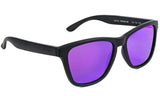 Glassy - Deric Premium Sunglasses | Matte Black / Purple Lens