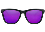Glassy - Deric Premium Sunglasses | Matte Black / Purple Lens