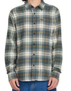 Volcom - Caden Plaid L/S Flannel Shirt | Dark Slate