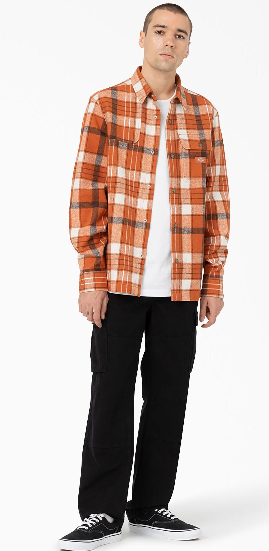 Dickies - Nimmons L/S Flannel Shirt | Bombay Brown – Plusskateshop.com
