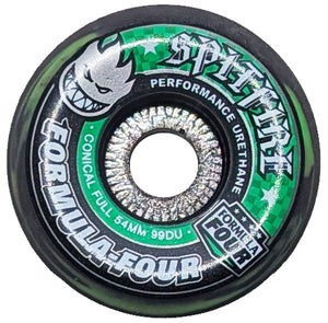 Spitfire - Plus F4 Conical Full 54mm 99d Wheels | Black Green Swirl