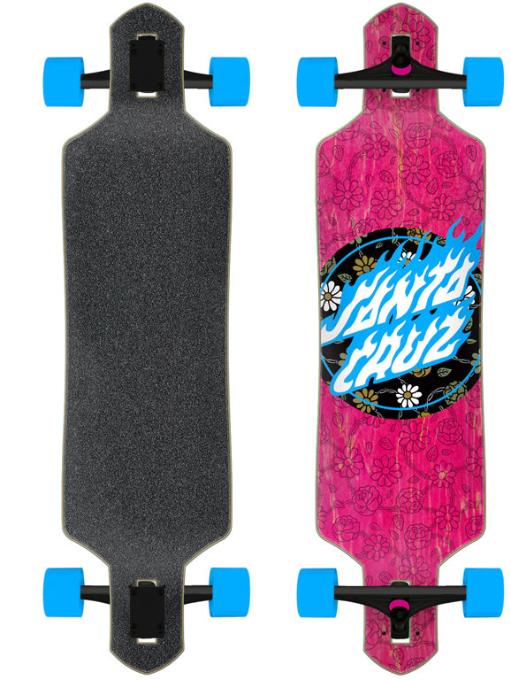 Santa Cruz - Floral Flame Dot Drop-Thru Cruzer 36 Santa Cruz - Floral Flame Dot Drop-Thru Cruzer 36