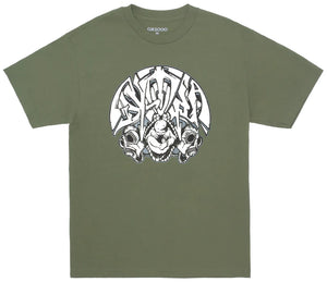 GX1000 - Dystopia 'Gas Mask' Tee | Military Green