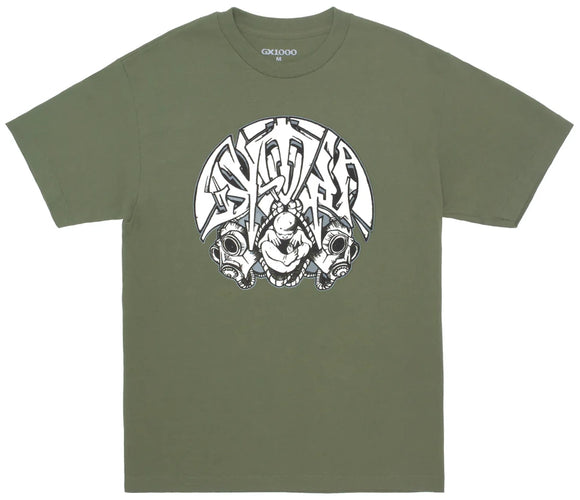 GX1000 - Dystopia 'Gas Mask' Tee | Military Green