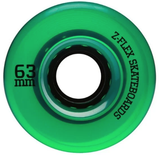 Z-Flex - Z-Smooth V2 63mm 83a Wheels | Green Translucent