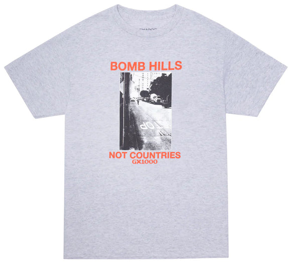 GX1000 - Bomb Hills Not Countries Tee | Grey