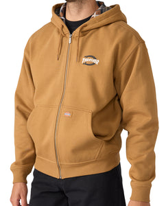 Dickies - Thrasher Zip Hooded Sweatshirt | Brown Duck