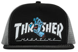 Santa Cruz x Thrasher - Screaming Hand Mag Logo Hat | Black Grey