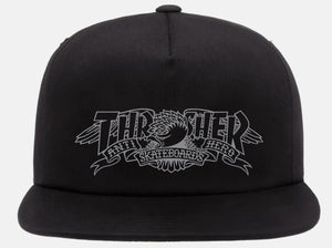 Thrasher x Antihero - Mag Banner Snapback Hat | Black