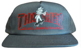 Thrasher x Plus - Mag Logo Snapback Hat | Charcoal
