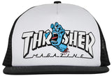 Santa Cruz x Thrasher - Screaming Hand Mag Logo Hat | White Black