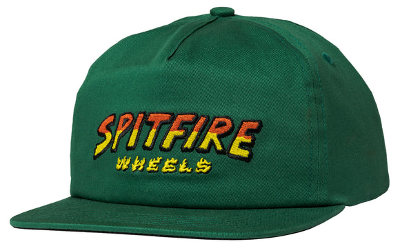 Spitfire - Hell Hounds Script Snapback Hat | Dark Green