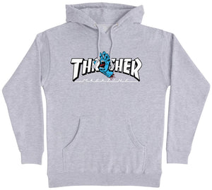 Santa Cruz x Thrasher - Screaming Hand Mag Logo Hoodie | Grey Heather