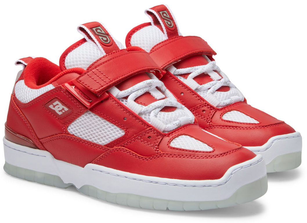 White and red dc shops shoes