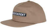 Independent - Bar Snapback Hat | Khaki