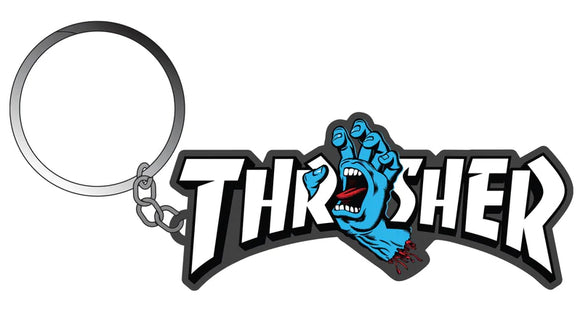 Santa Cruz x Thrasher - Screaming Hand Mag Logo Keychain