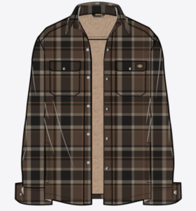 Dickies - Sherpa Lined Flannel Jacket | Khaki