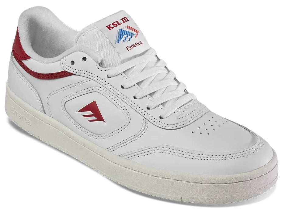 Emerica - KSL III Shoes | White Red – Plusskateshop.com