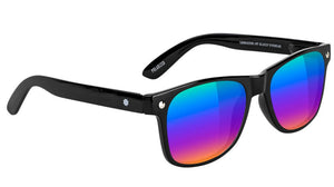 Glassy - Leonard Sunglasses | Black / Color Mirror