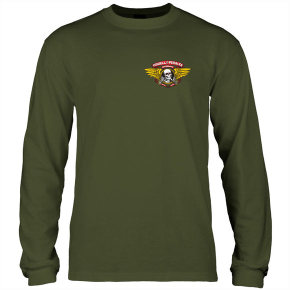 Powell Peralta - Winged Ripper L/S Tee | Forest Green