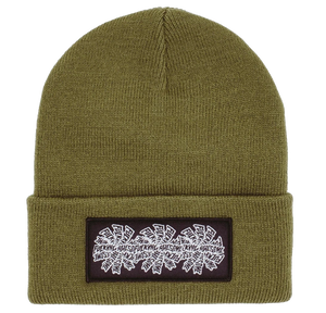 FA - Three Spiral Edge Stitch Beanie | Moss