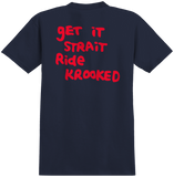 Krooked - Strait Eyes Tee | Navy Red