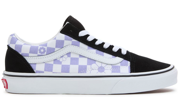 Purple checkered vans shop