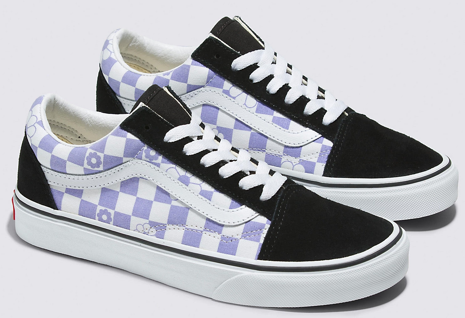 Lavender checkered vans best sale