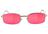 Glassy - Rae Sunglasses | Silver / Pink Mirror