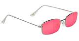 Glassy - Rae Sunglasses | Silver / Pink Mirror
