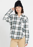 Volcom - Plaid To Meet U L/S Flannel Shirt | Star White