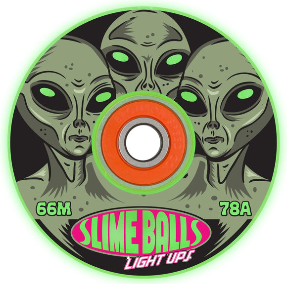 Slime Balls - Friends Of Planet 9 Light Ups 66mm 78a Wheels | GITD