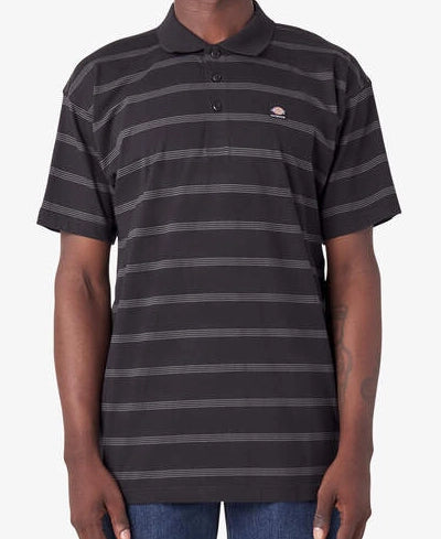 Dickies - Skate Striped Polo Shirt | Black