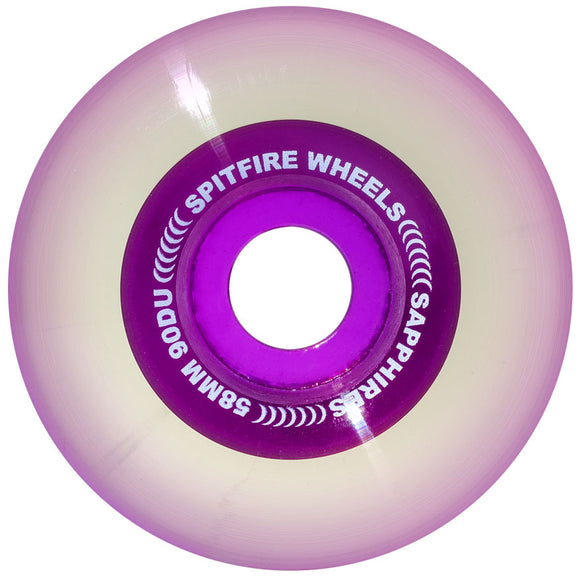 Spitfire - Sapphires 58mm 90d Wheels | Clear Purple