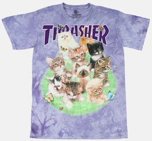 Thrasher x The Mountain - Kittens tee | Purple – Plusskateshop.com