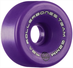 Rollerbones - Team Logo 62mm 98a Wheels | Purple (8-Pack)