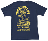 Quiet Life - Skating Cat Tee | Navy