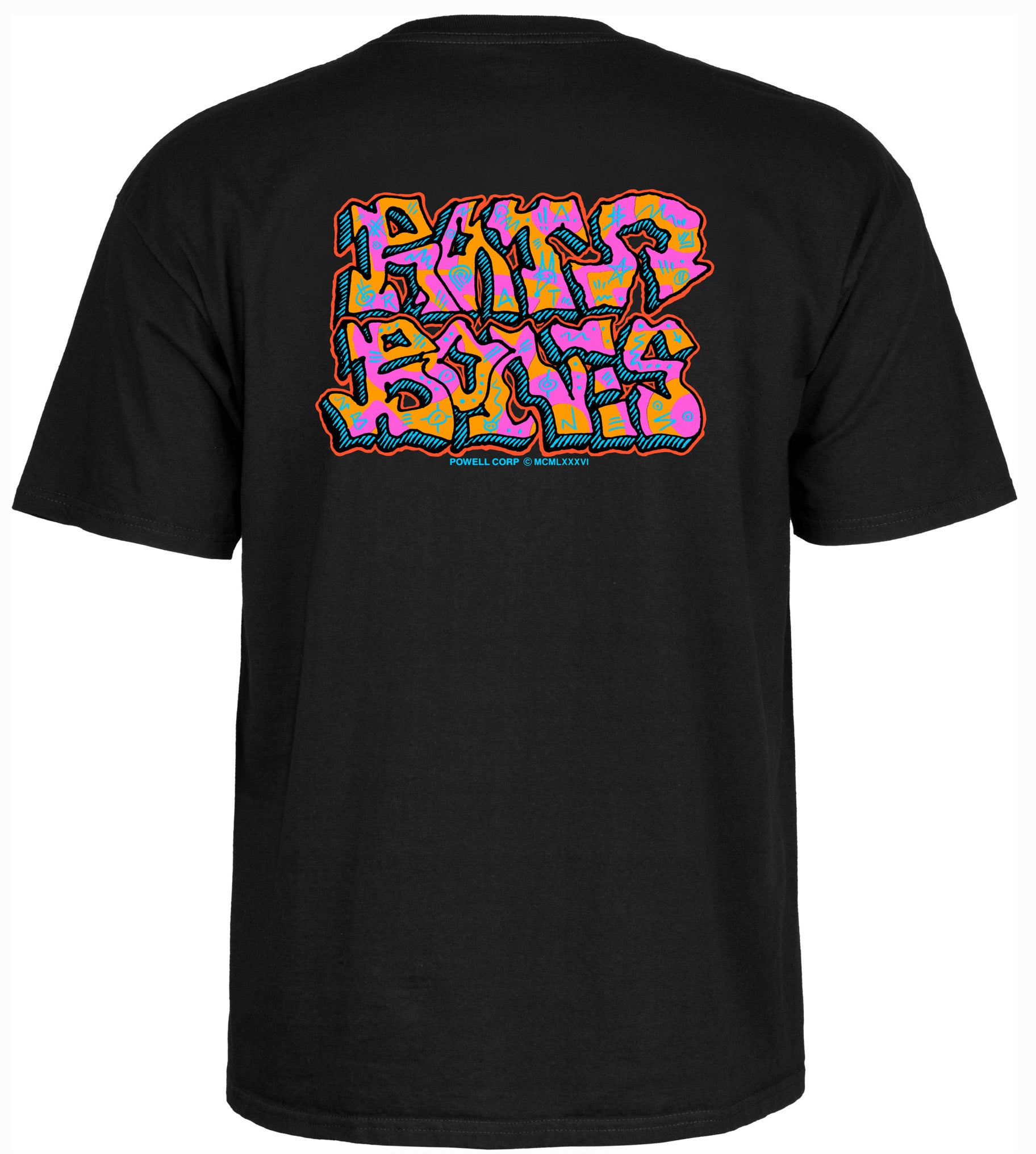 Powell Peralta - Rat Bones Graffiti Tee | Black – Plusskateshop.com
