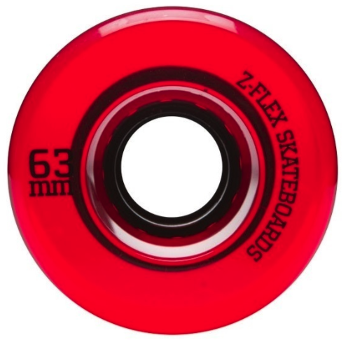 Z-Flex - Z-Smooth V2 63mm 83a Wheels | Red Translucent