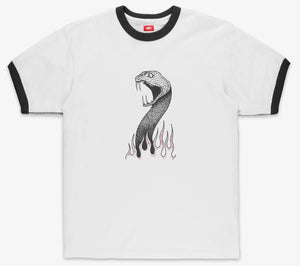 Vans - Mike G. Snake Flame Ringer Tee | White