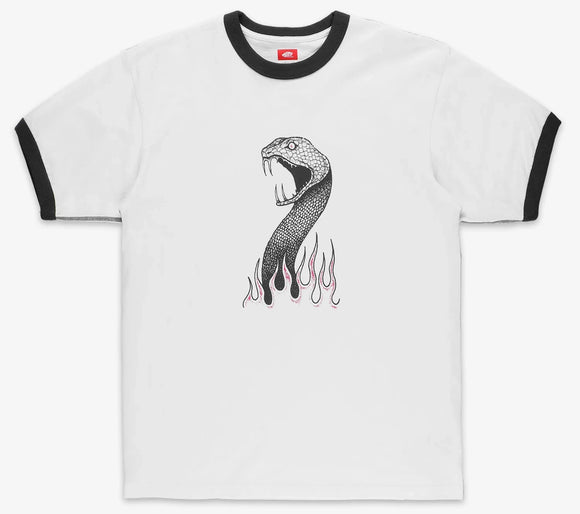 Vans - Mike G. Snake Flame Ringer Tee | White