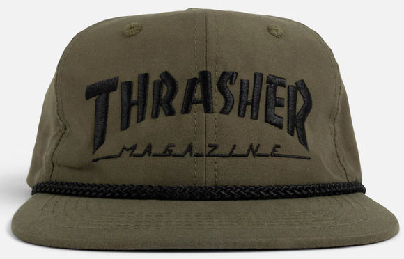 Thrasher - Rope Snapback Hat | Olive